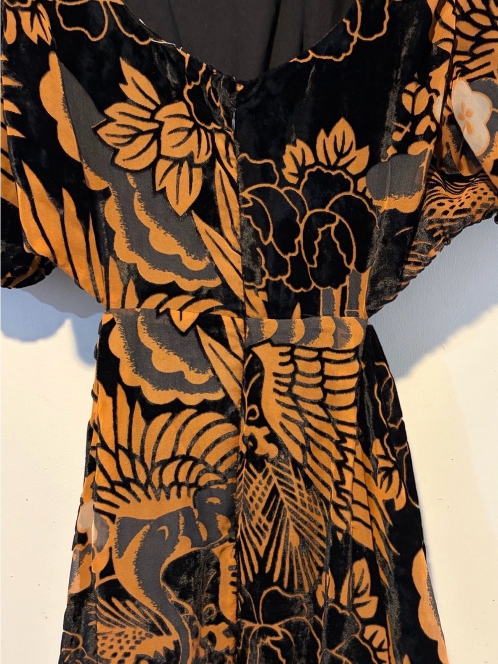 Anthropologie Let Me Be Burnout Velvet Cut Out Maxi Dress XL - Picture 11 of 13
